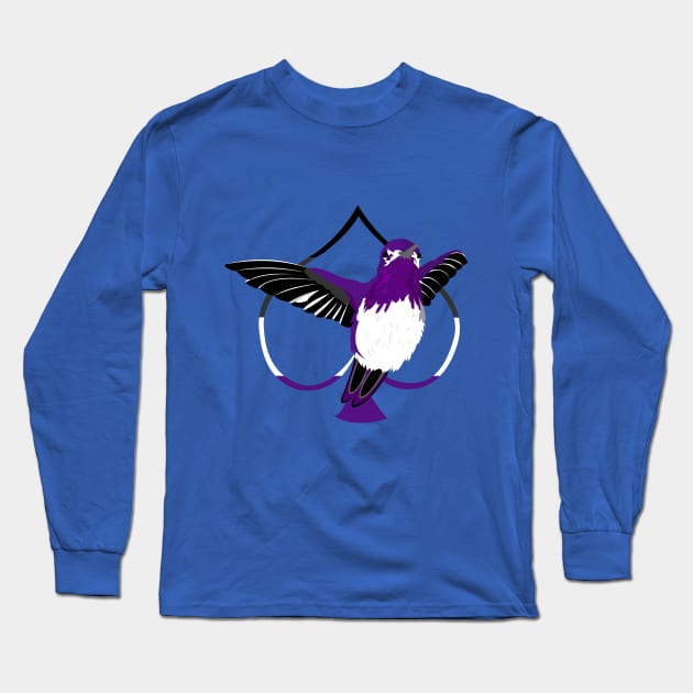 Ace Pride Hummingbird Long Sleeve T-Shirt by AjDreamCraft